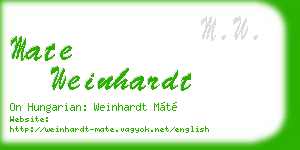mate weinhardt business card